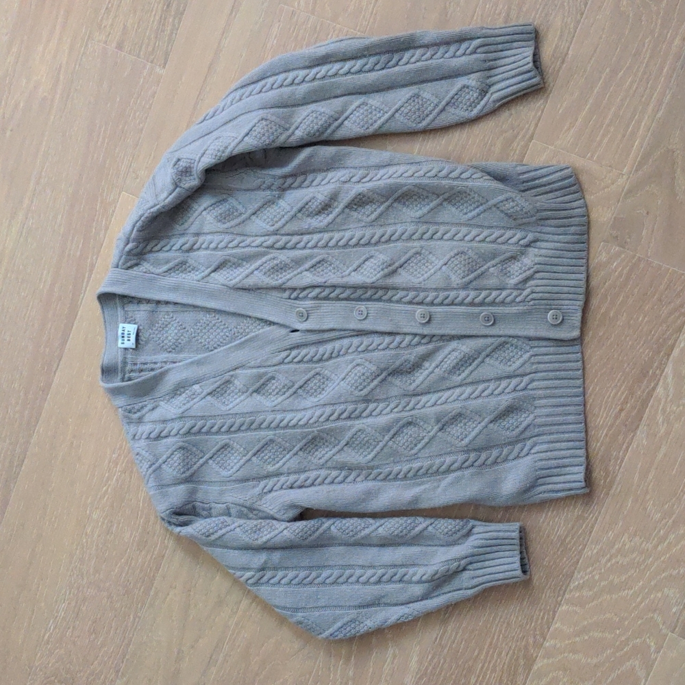 Aritzia Lamora Cardigan Opal Grey